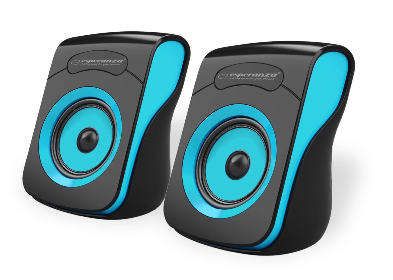 Esperanza Flamenco USB Stereo Speakers Black/Blue Esperanza Flamenco USB Stereo Speakers Black/Blue