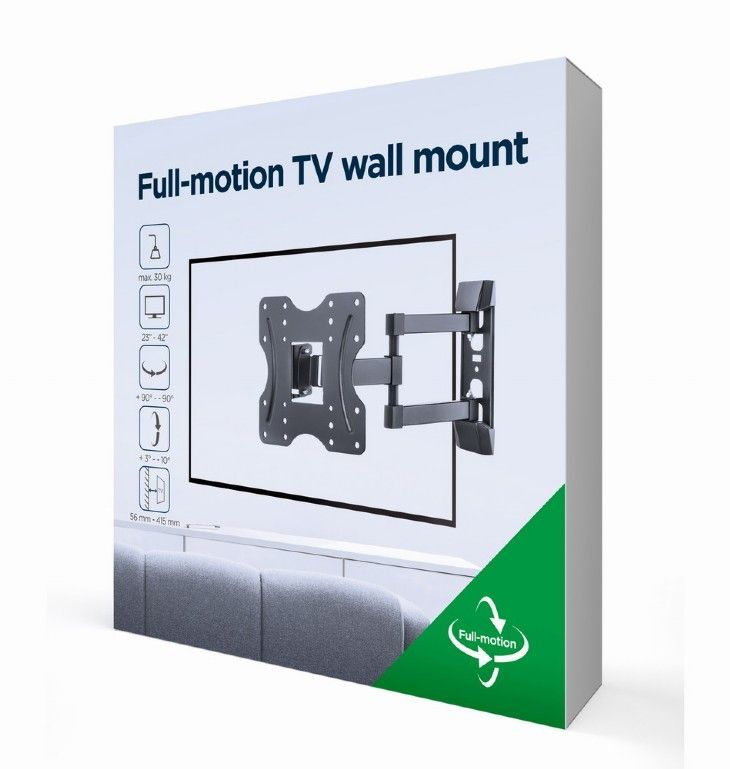 Gembird WM-42ST-02 TV wall mount (full-motion) 23”-42” Black Gembird WM-42ST-02 TV wall mount (full-motion) 23”-42” Black