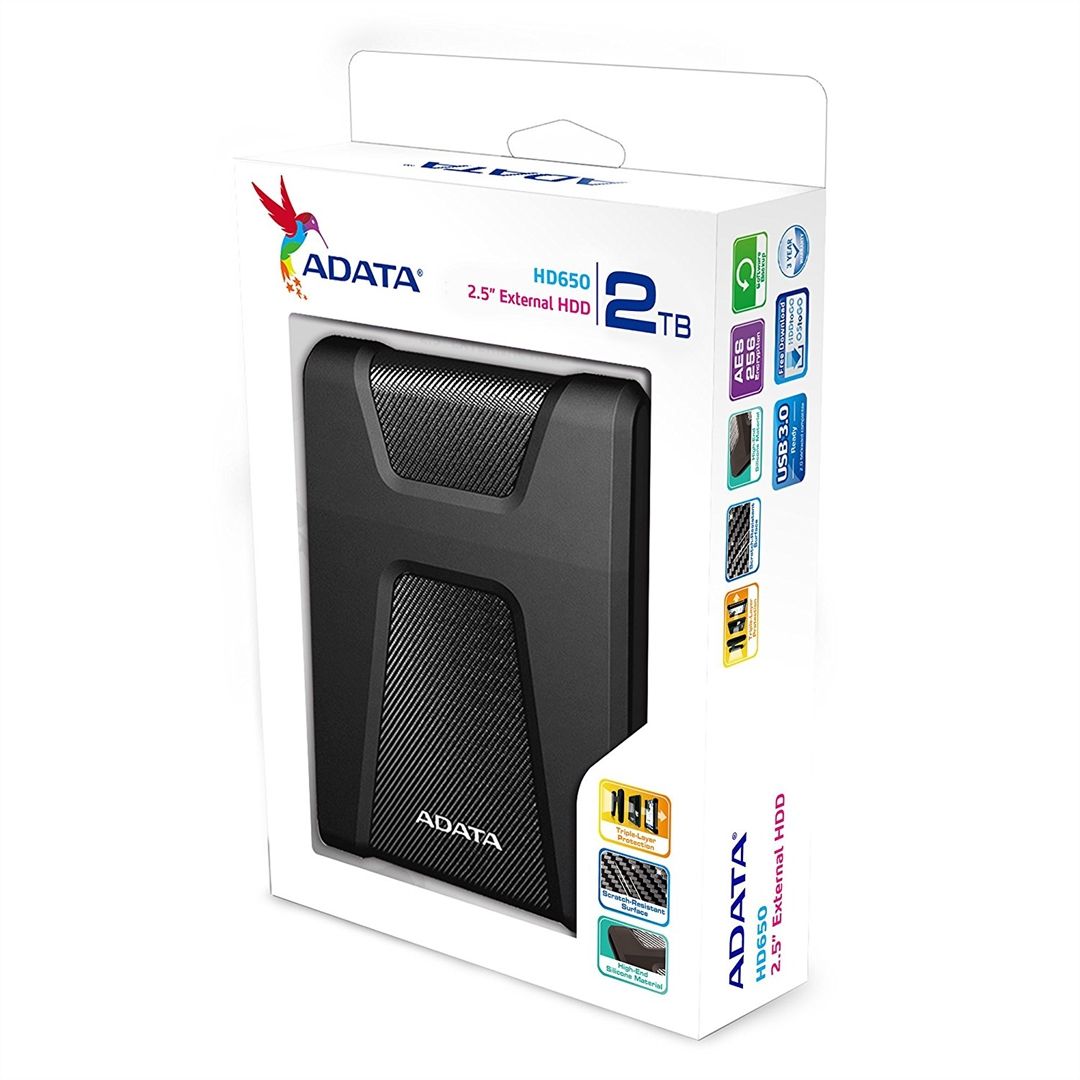 A-Data 2TB 2,5" USB3.1 HD650 Black A-Data 2TB 2,5" USB3.1 HD650 Black