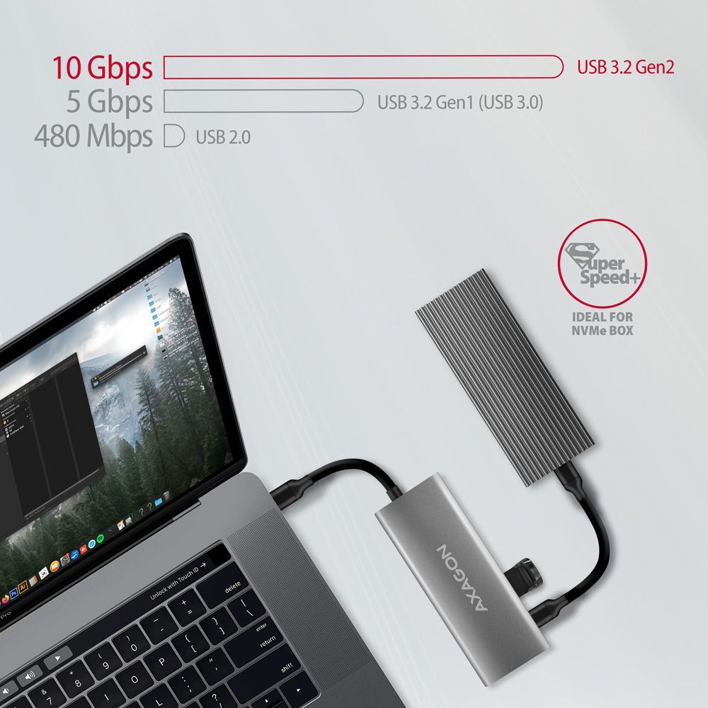 AXAGON HMC-5G21 USB-C 10Gbps SPEEDSTER 5in1 hub AXAGON HMC-5G21 USB-C 10Gbps SPEEDSTER 5in1 hub