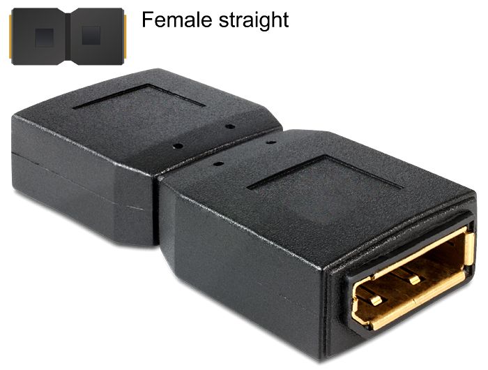 DeLock Adapter Displayport 1.1 female > Displayport female Gender Changer DeLock Adapter Displayport 1.1 female > Displayport female Gender Changer