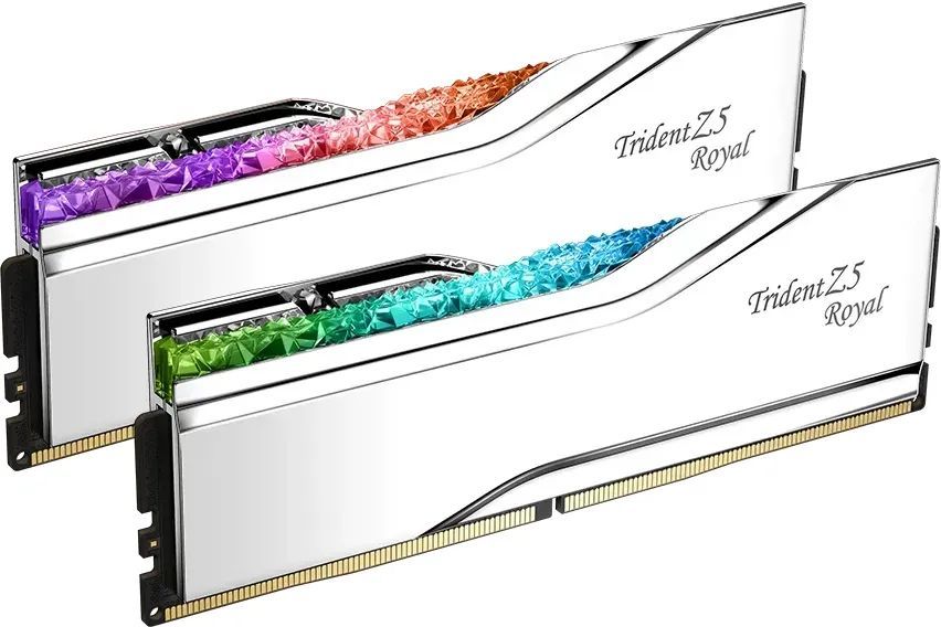 G.SKILL 32GB DDR5 6400MHz Kit(2x16GB) Trident Z5 Royal RGB Silver G.SKILL 32GB DDR5 6400MHz Kit(2x16GB) Trident Z5 Royal RGB Silver