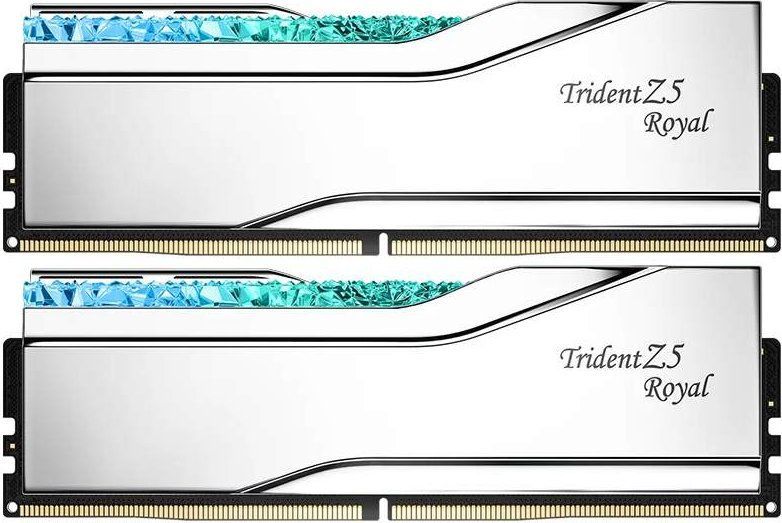 G.SKILL 32GB DDR5 6400MHz Kit(2x16GB) Trident Z5 Royal RGB Silver G.SKILL 32GB DDR5 6400MHz Kit(2x16GB) Trident Z5 Royal RGB Silver