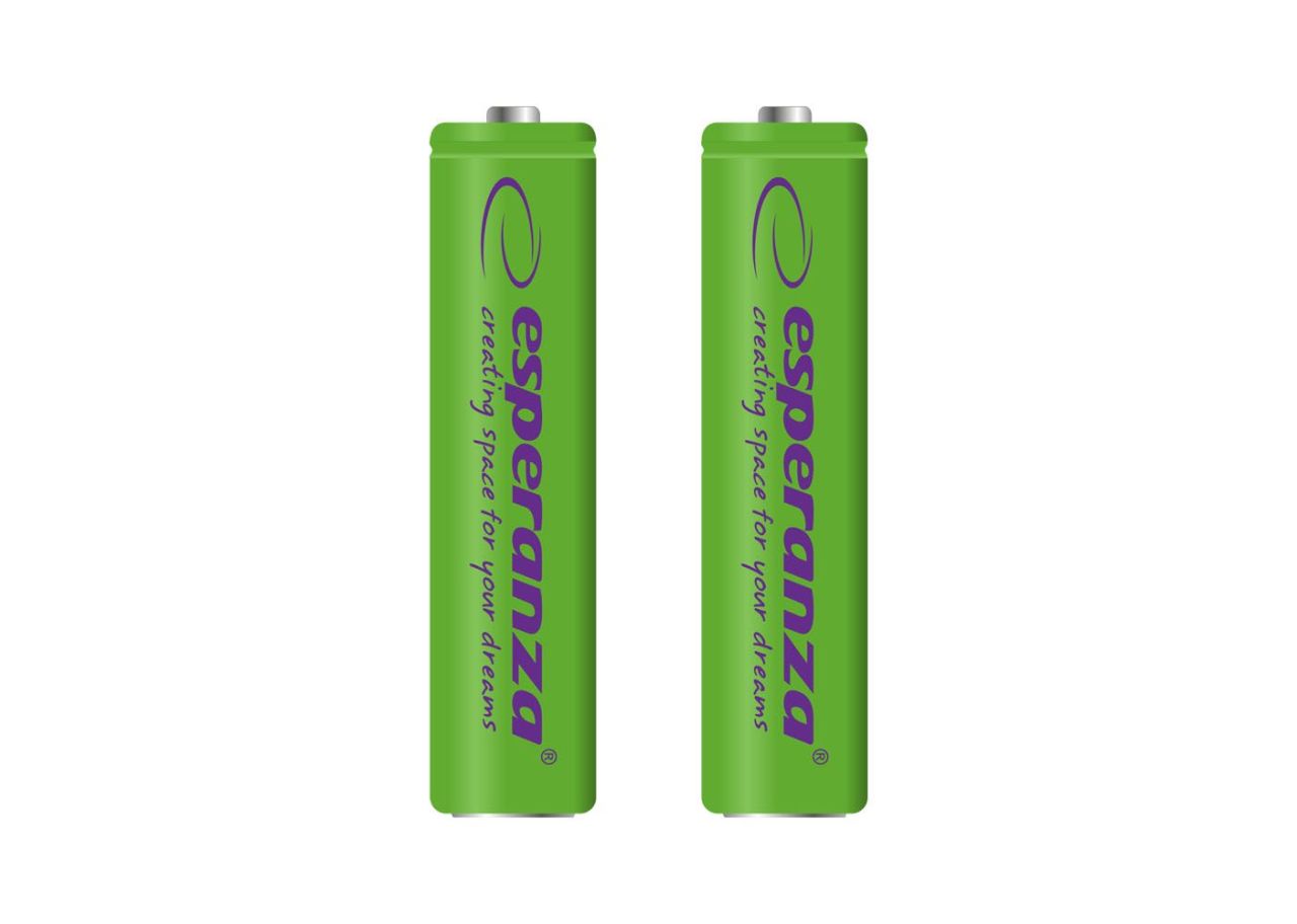 Esperanza 1000mAh AAA Ni-MH akkumulátor 2db/csomag Green Esperanza 1000mAh AAA Ni-MH akkumulátor 2db/csomag Green