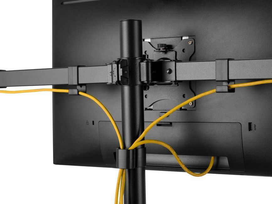 EQuip 17"-32" Articulating Triple Monitor Desk Mount Bracket Black EQuip 17"-32" Articulating Triple Monitor Desk Mount Bracket Black