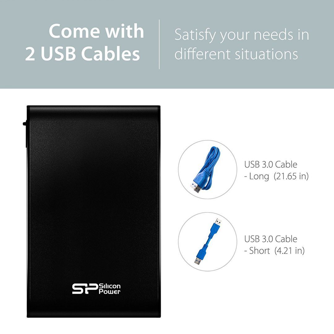 Silicon Power 1TB 2,5" USB3.0 Armor A80 Black Silicon Power 1TB 2,5" USB3.0 Armor A80 Black