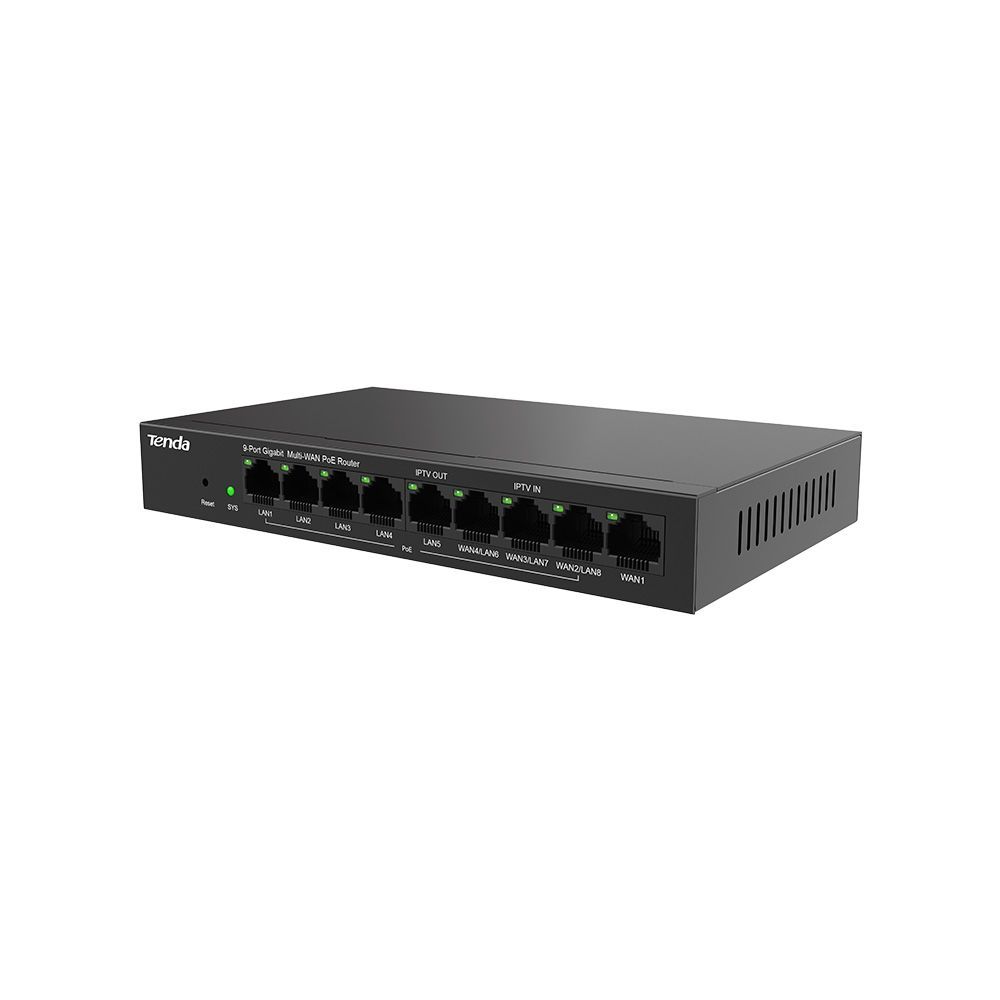 Tenda G0-8G-PoE 9 Port Gigabit Ethernet PoE Router Tenda G0-8G-PoE 9 Port Gigabit Ethernet PoE Router