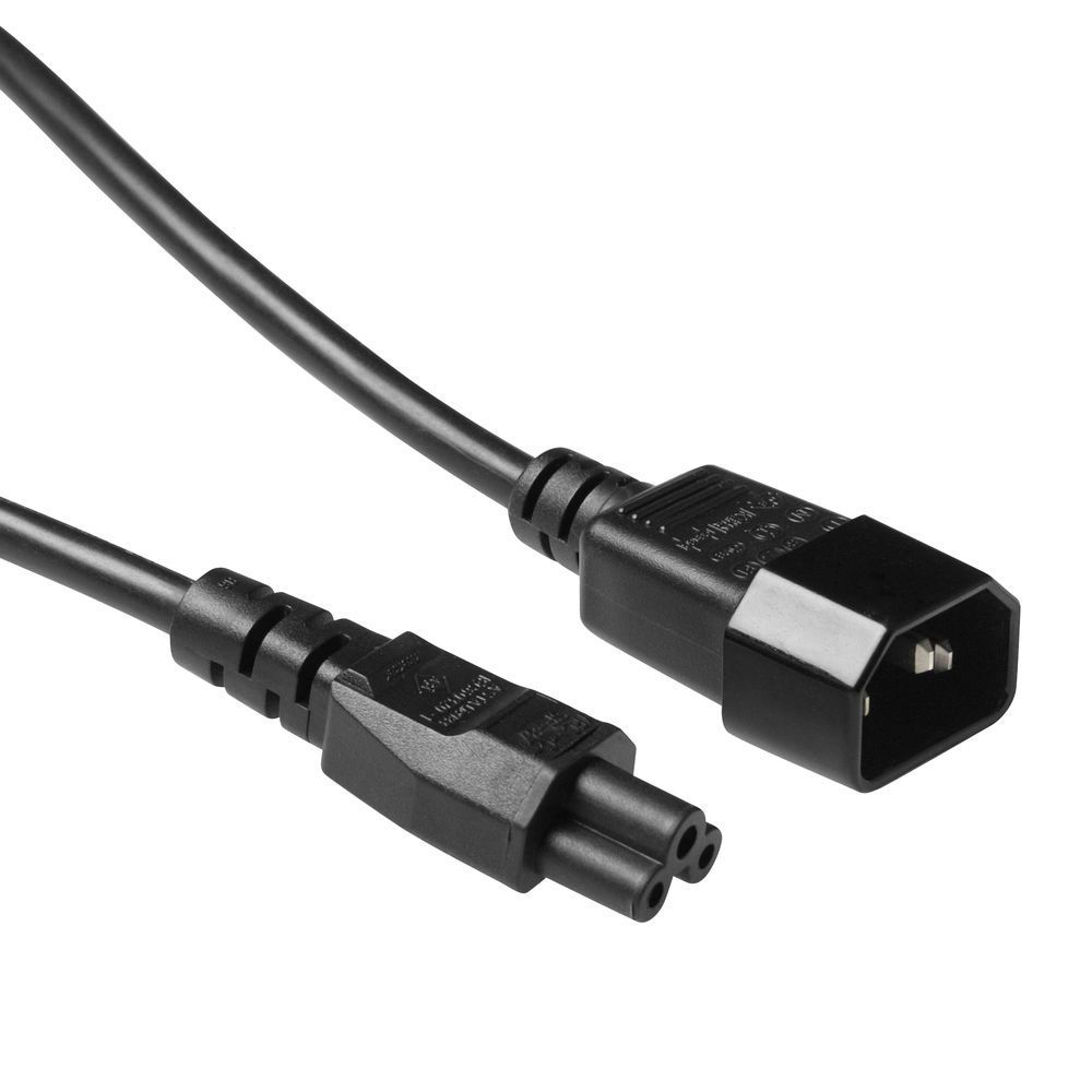 ACT Powercord C14 - C5 2m Black ACT Powercord C14 - C5 2m Black