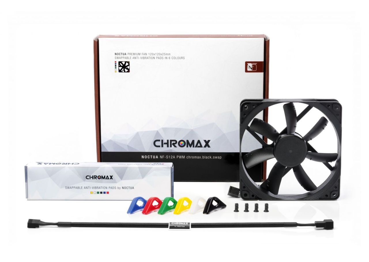 Noctua NF-S12A PWM chromax.black.swap Noctua NF-S12A PWM chromax.black.swap