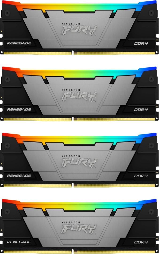 Kingston 32GB DDR4 3600MHz Kit(4x8GB) Fury Renegade RGB Black Kingston 32GB DDR4 3600MHz Kit(4x8GB) Fury Renegade RGB Black
