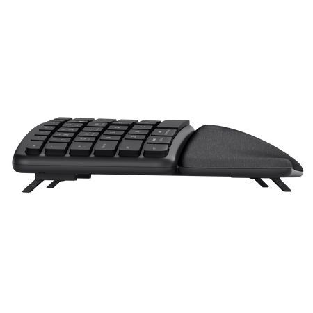 Trust Keyra Ergonomic multidevice Wireless Keyboard Black US