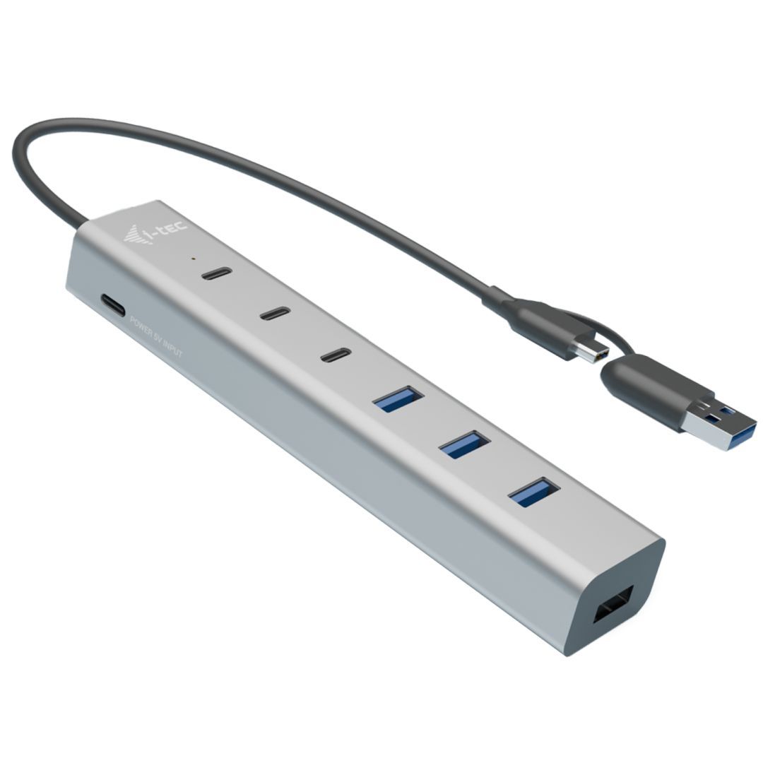 I-TEC 7-portos USB3.2 HUB Grey I-TEC 7-portos USB3.2 HUB Grey