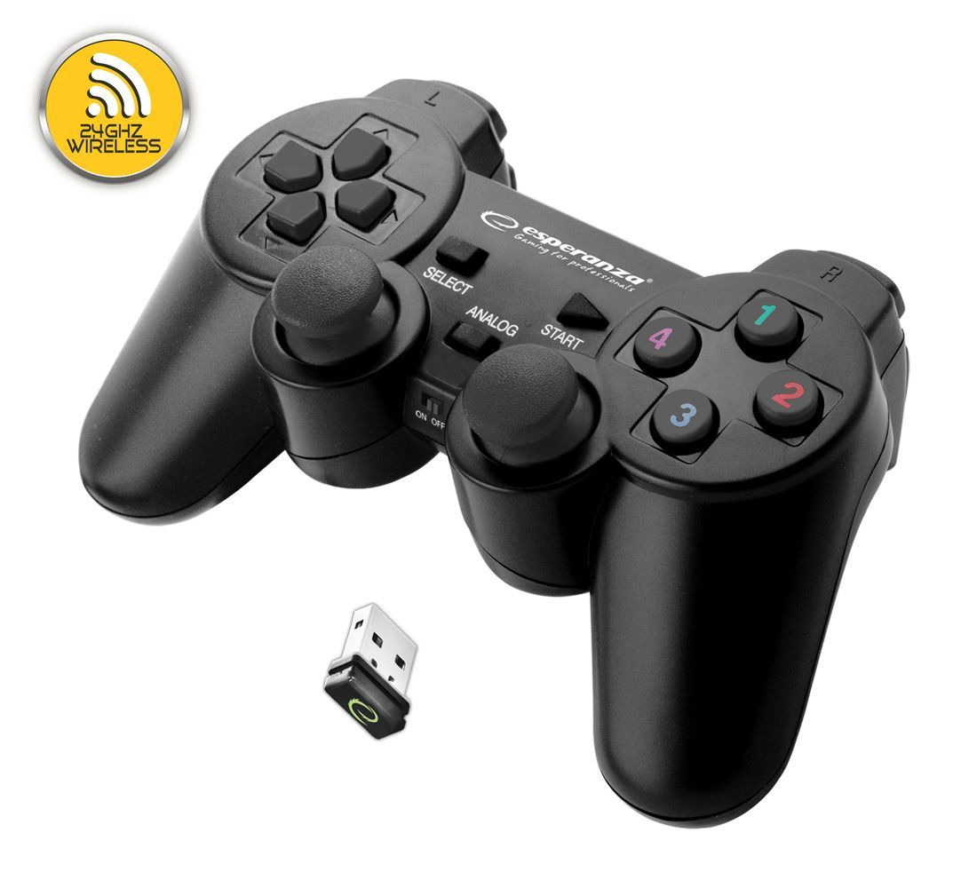 Esperanza Gladiator Wireless Gamepad Black Esperanza Gladiator Wireless Gamepad Black