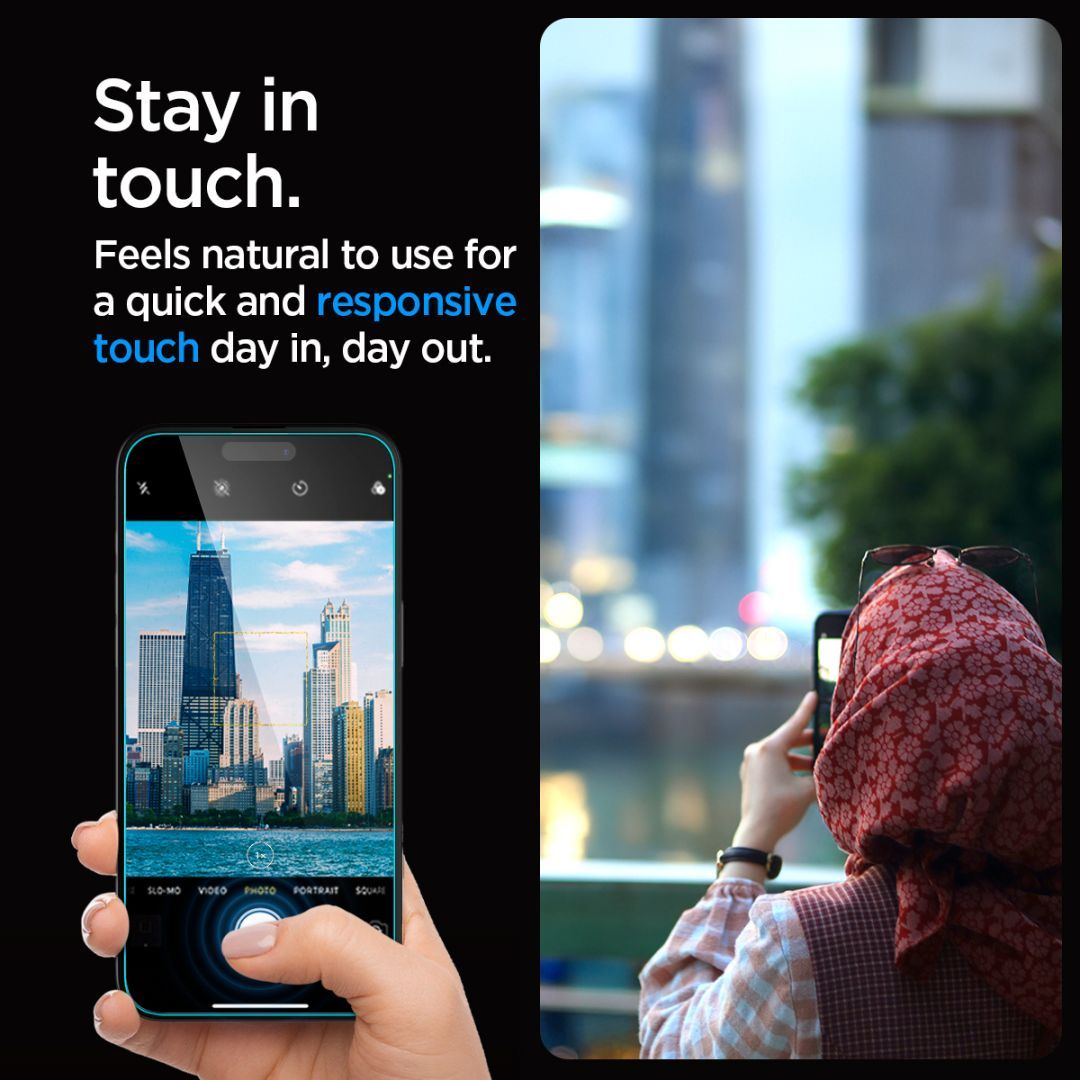 Spigen iPhone 15 Pro Screen Protector EZ FIT GLAS.tR Transparency (2 db) Spigen iPhone 15 Pro Screen Protector EZ FIT GLAS.tR Transparency (2 db)