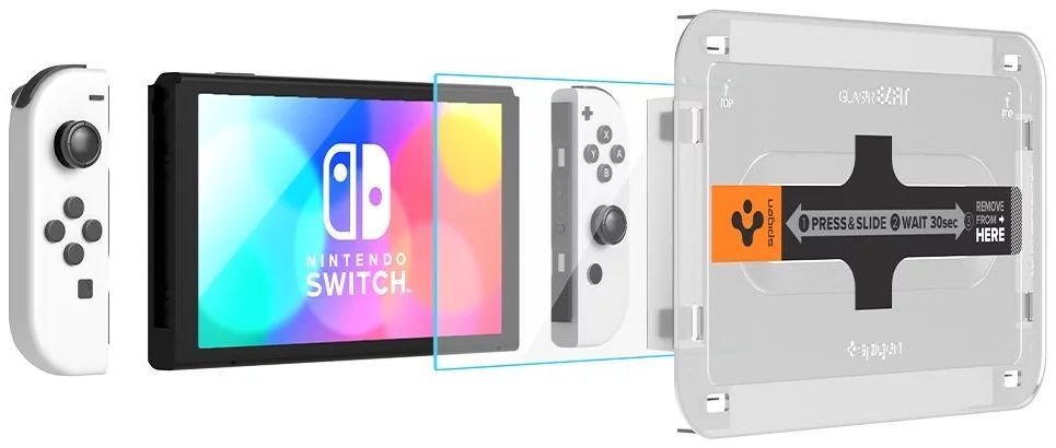 Spigen Glass tR EZ Fit 2 Pack Nintendo Switch Oled Spigen Glass tR EZ Fit 2 Pack Nintendo Switch Oled