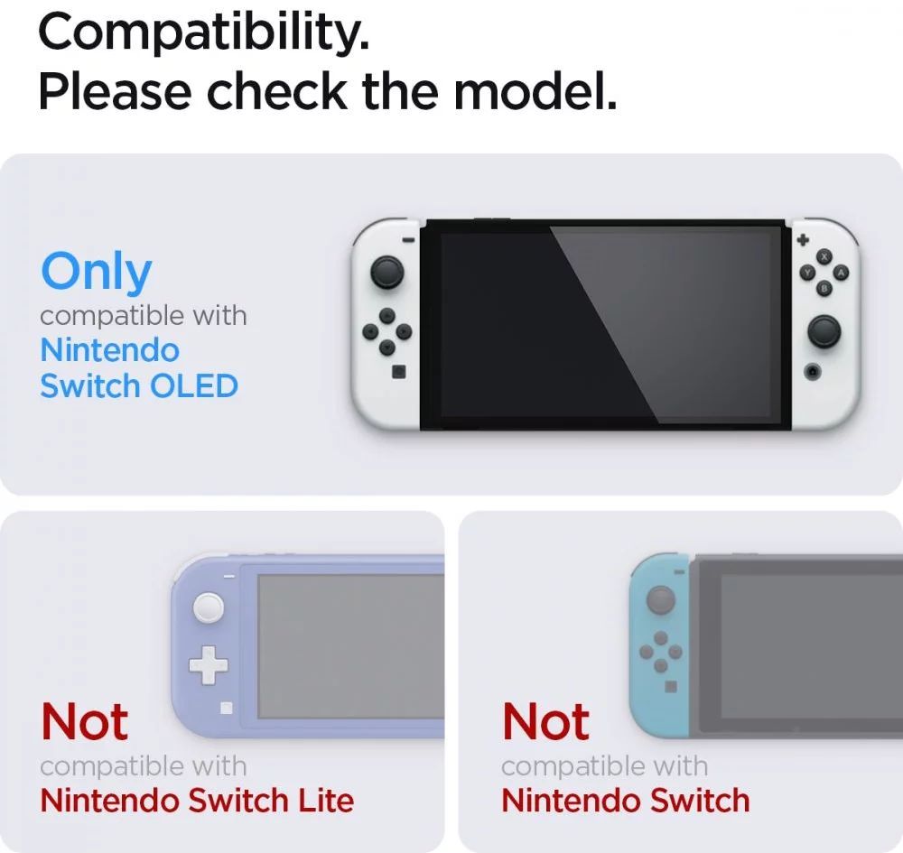 Spigen Glass tR EZ Fit 2 Pack Nintendo Switch Oled Spigen Glass tR EZ Fit 2 Pack Nintendo Switch Oled