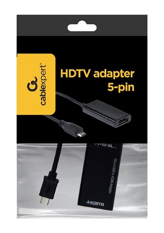 Gembird A-MHL-002 HDTV adapter 5-pin Black