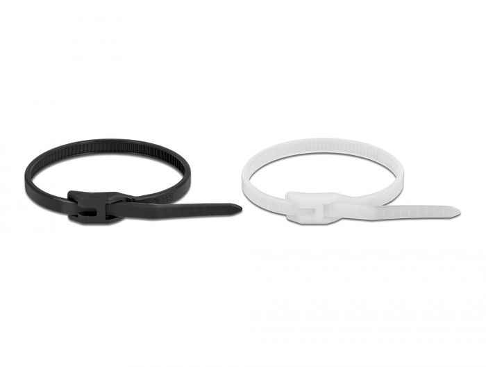 DeLock Cable tie with flat head L 280 x W 3.6mm 100 pieces DeLock Cable tie with flat head L 280 x W 3.6mm 100 pieces