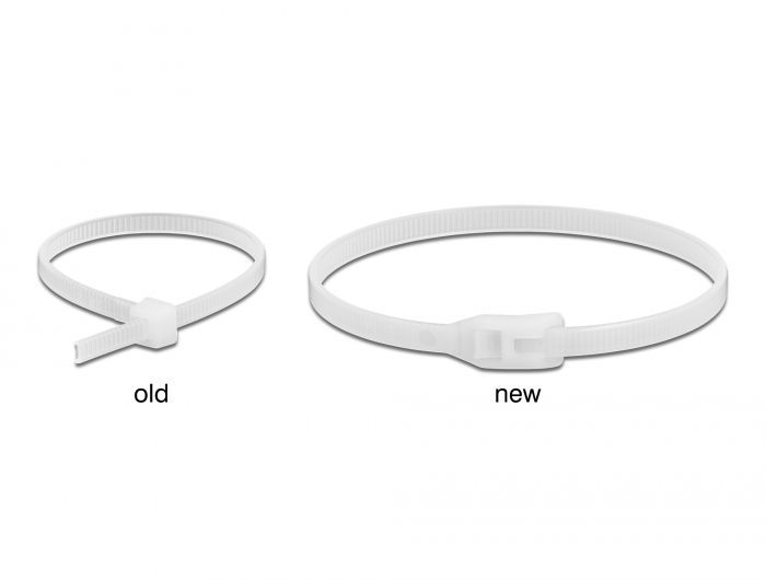 DeLock Cable tie with flat head L 280 x W 3.6mm 100 pieces DeLock Cable tie with flat head L 280 x W 3.6mm 100 pieces