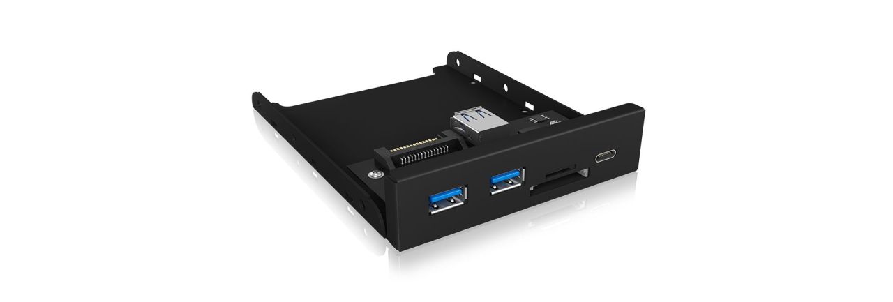 Raidsonic IcyBox IB-HUB1417-I3 Frontpanel with USB 3.0 Type-C and Type-A hub with card reader