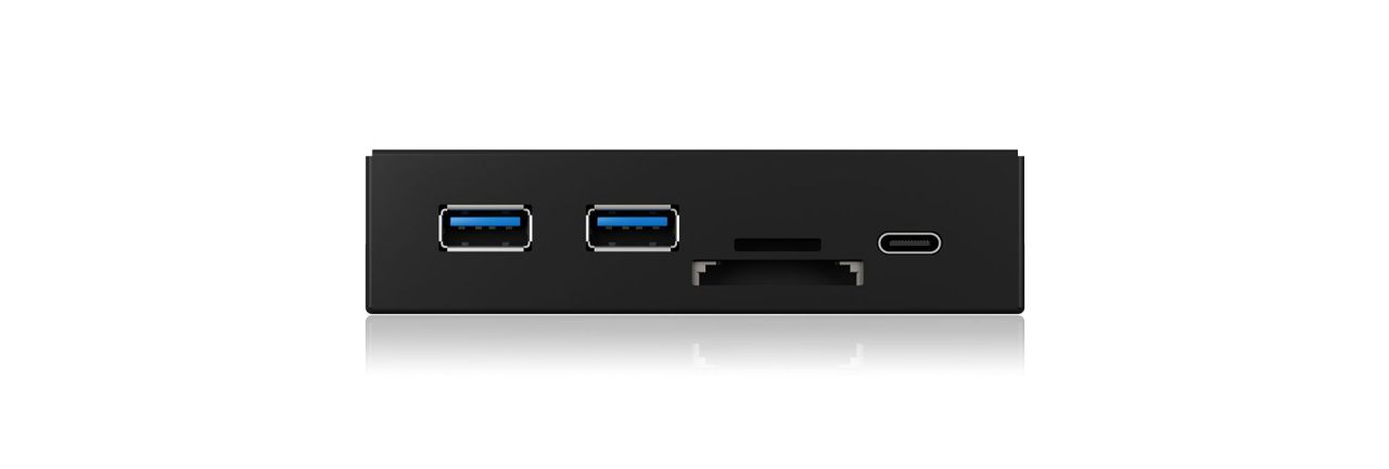 Raidsonic IcyBox IB-HUB1417-I3 Frontpanel with USB 3.0 Type-C and Type-A hub with card reader