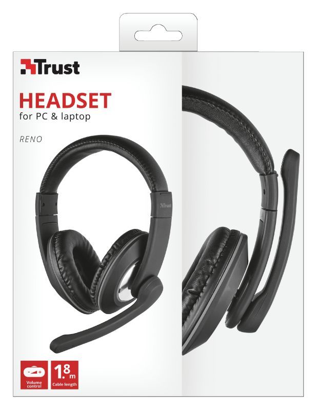 Trust Reno Headset for PC and laptop Black Trust Reno Headset for PC and laptop Black