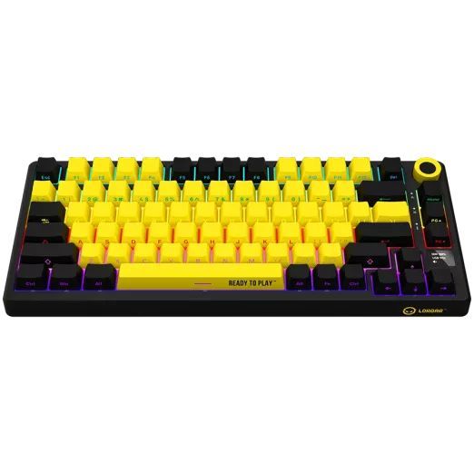 LORGAR KBP7075W Gaming Wireless Bluetooth Keyboard Black/Yellow US LORGAR KBP7075W Gaming Wireless Bluetooth Keyboard Black/Yellow US