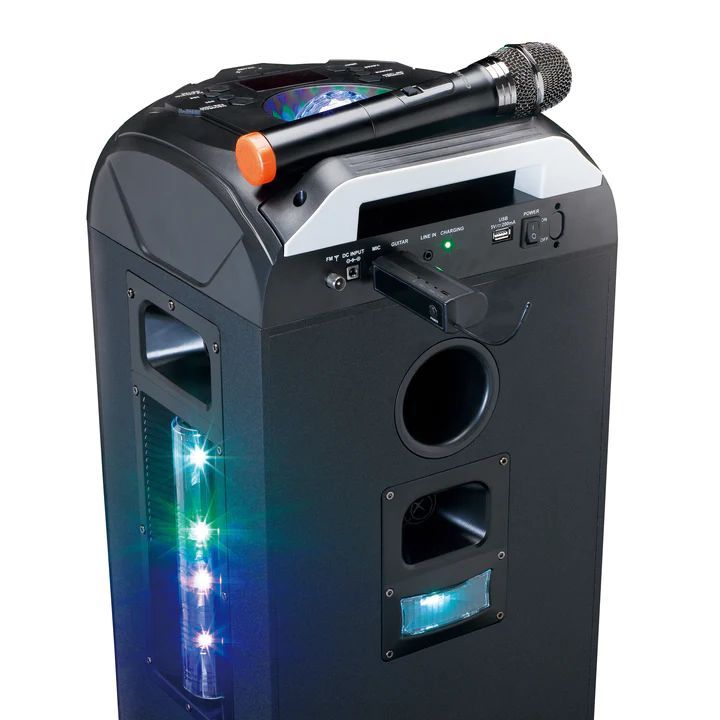 Lenco MCW-011BK wireless Microphone with 6,3mm battery powered receiver Black Lenco MCW-011BK wireless Microphone with 6,3mm battery powered receiver Black