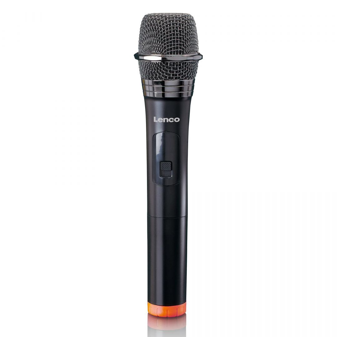 Lenco MCW-011BK wireless Microphone with 6,3mm battery powered receiver Black Lenco MCW-011BK wireless Microphone with 6,3mm battery powered receiver Black