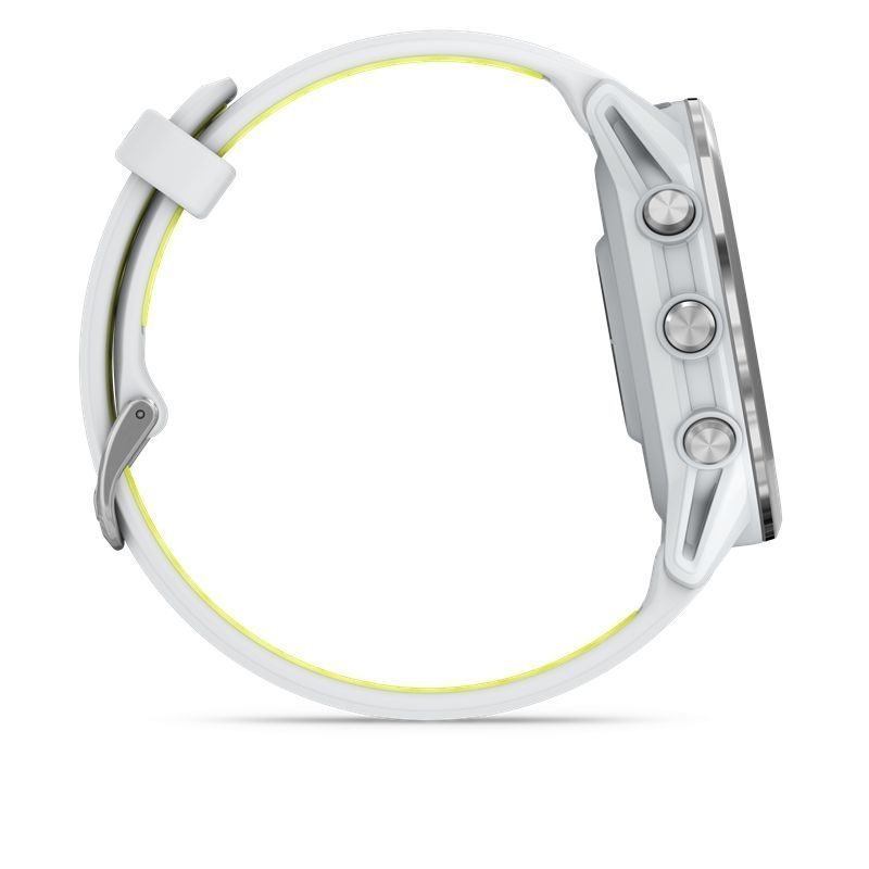 Garmin Forerunner 970 Titanium with Whitestone Case and Whitestone/Translucent Amp Yellow Band Garmin Forerunner 970 Titanium with Whitestone Case and Whitestone/Translucent Amp Yellow Band