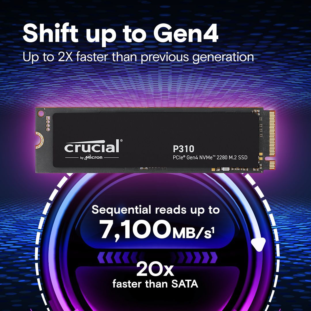Crucial 4TB M.2 2280 NVMe P310 Crucial 4TB M.2 2280 NVMe P310