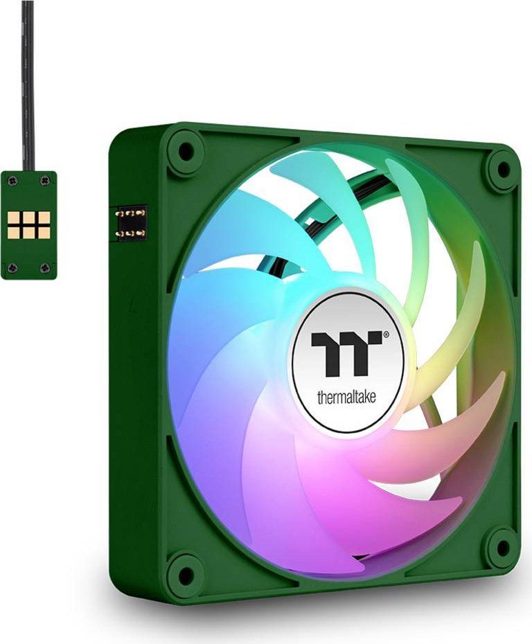 Thermaltake CT140 EX ARGB Sync PC Cooling Fan Racing Green (3-Fan Pack)