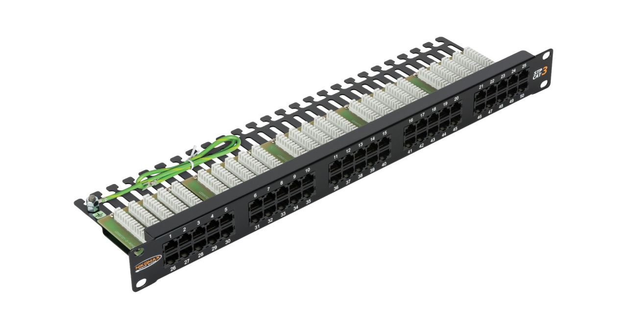 NIKOMAX 50-port Patch Panel 1U Black NIKOMAX 50-port Patch Panel 1U Black