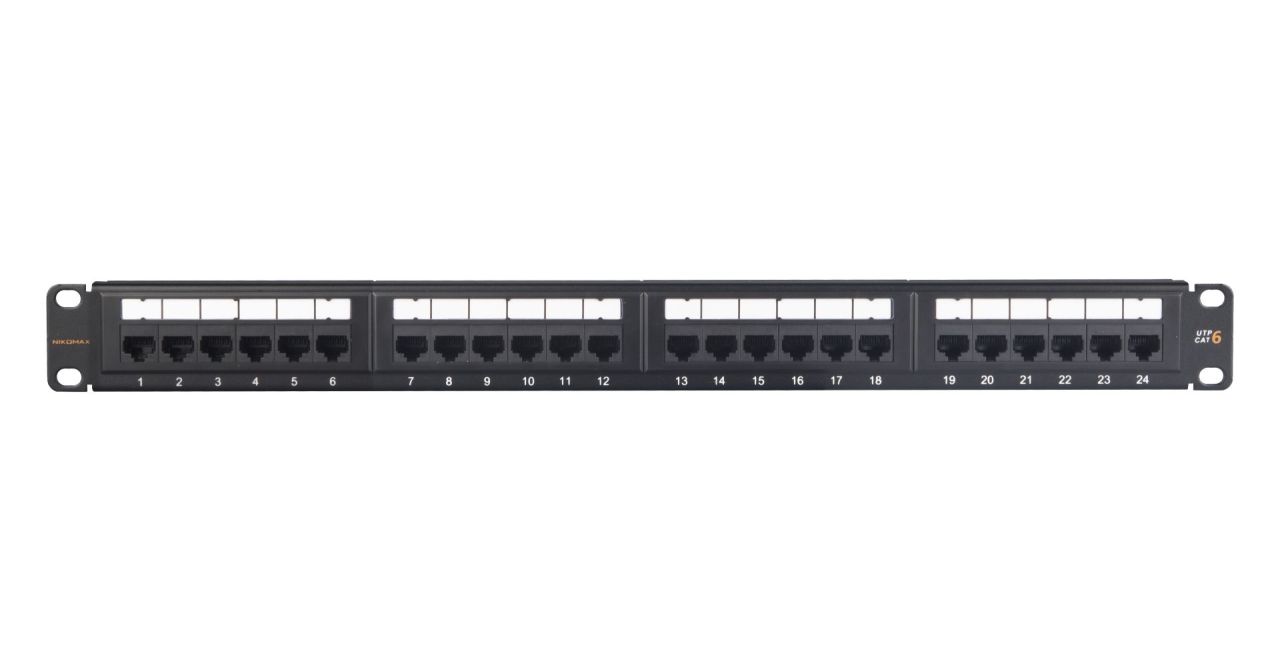 NIKOMAX 24-port Patch Panel 1U Black NIKOMAX 24-port Patch Panel 1U Black