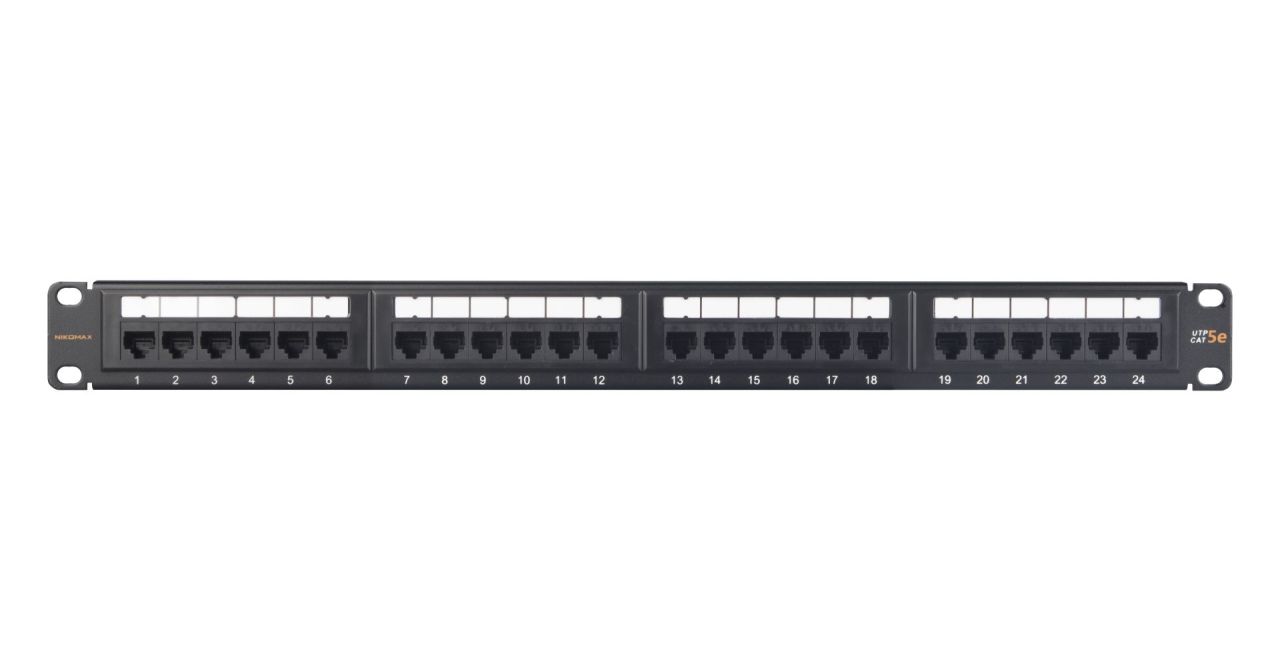 NIKOMAX 24-port Patch Panel 1U Black NIKOMAX 24-port Patch Panel 1U Black