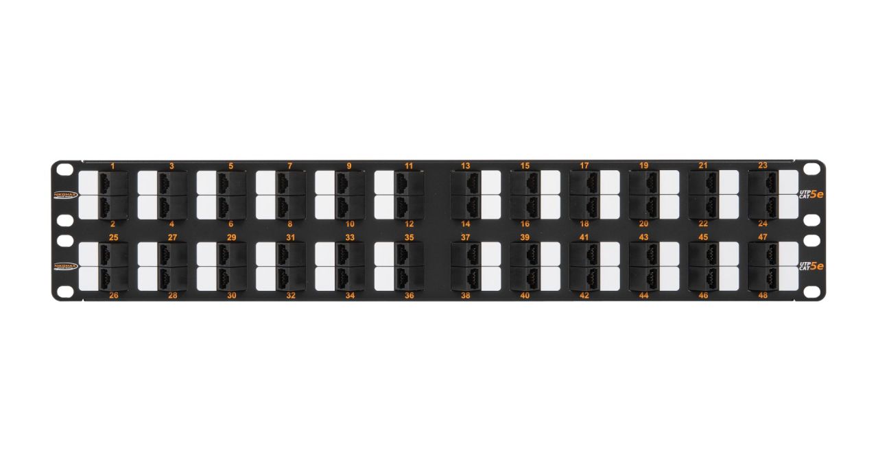 NIKOMAX 48-port Patch Panel 2U Black NIKOMAX 48-port Patch Panel 2U Black