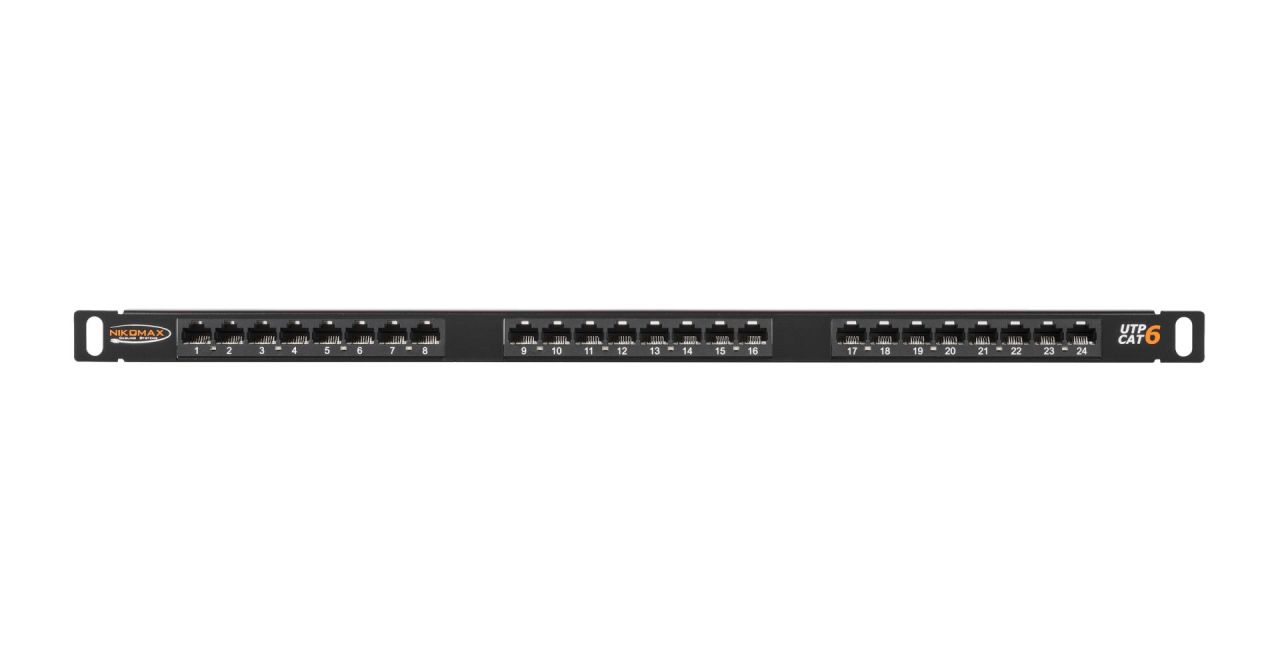 NIKOMAX 24-port Patch Panel 0,5U Black NIKOMAX 24-port Patch Panel 0,5U Black