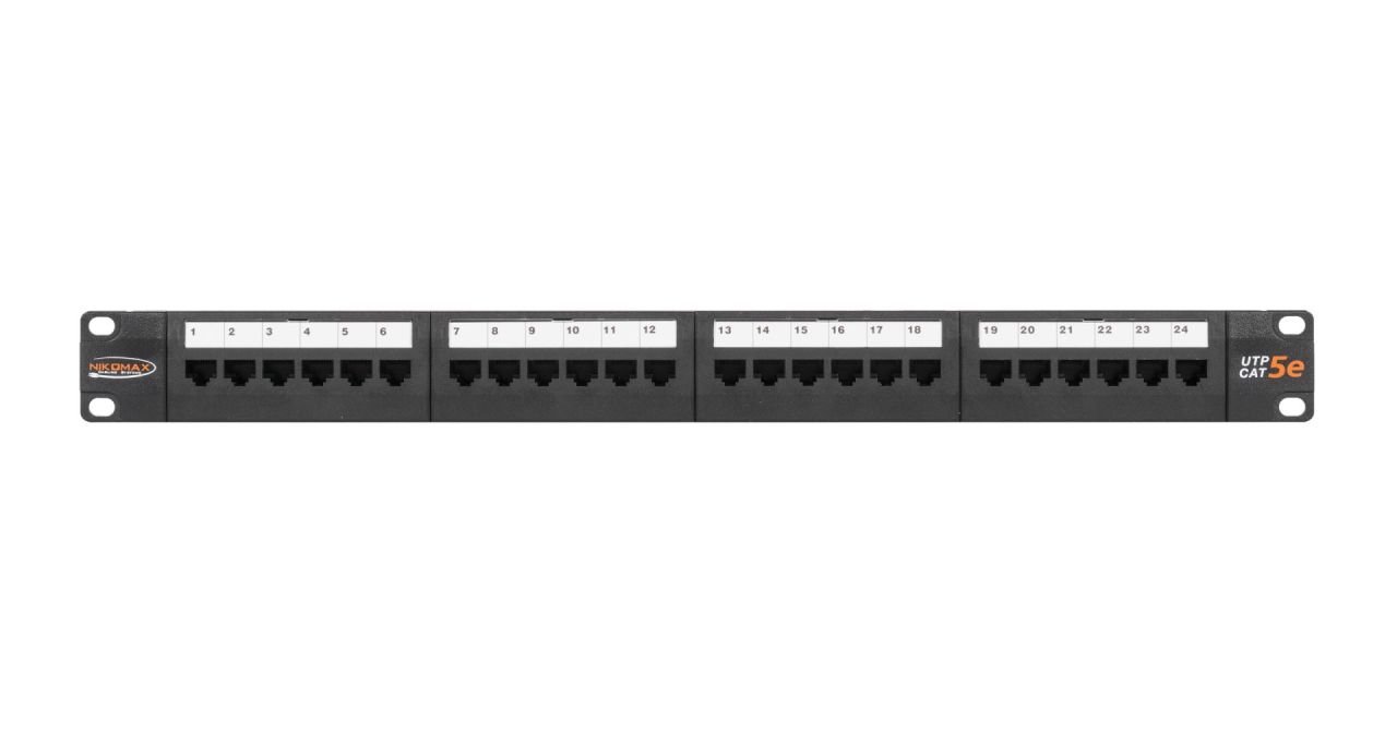 NIKOMAX 24-port Patch Panel 1U Black NIKOMAX 24-port Patch Panel 1U Black