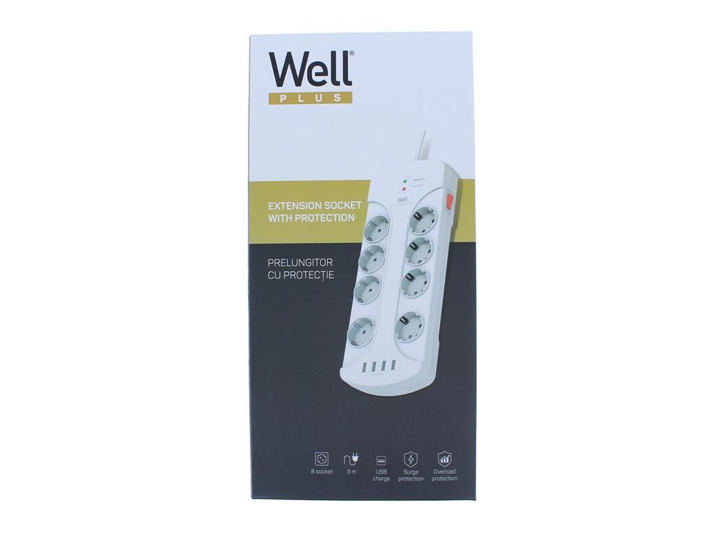 Well Hálózati elosztó 8DIN 3m White Well Hálózati elosztó 8DIN 3m White