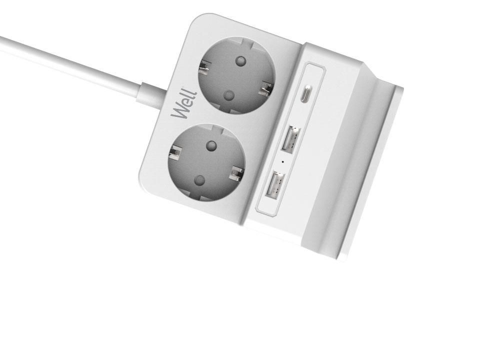 Well Hálózati elosztó 2DIN 2m White Well Hálózati elosztó 2DIN 2m White