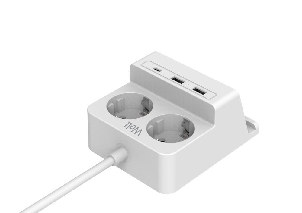 Well Hálózati elosztó 2DIN 2m White Well Hálózati elosztó 2DIN 2m White