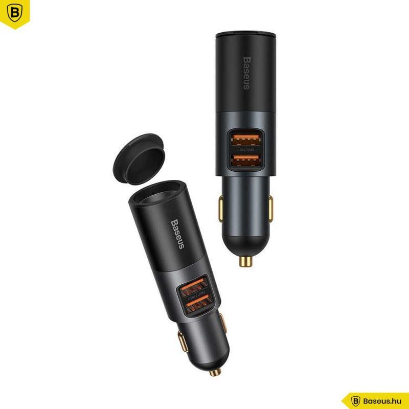Baseus Share Together Car Charger Grey Baseus Share Together Car Charger Grey