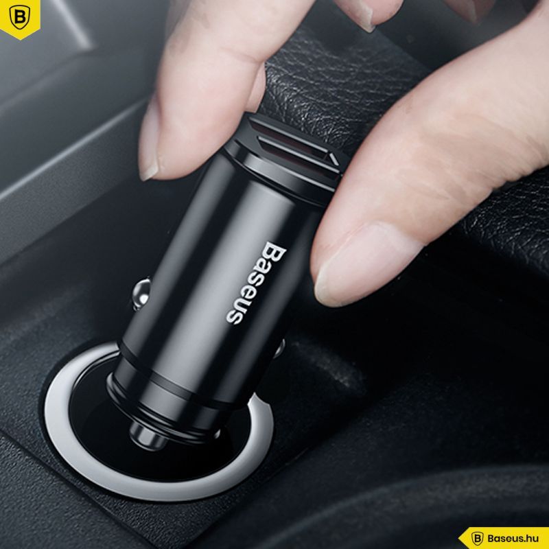 Baseus Square 2xUSB Car Charger Black Baseus Square 2xUSB Car Charger Black