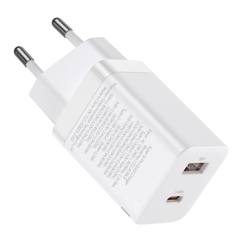 Baseus Super Si Pro 30W Wall Charger White Baseus Super Si Pro 30W Wall Charger White