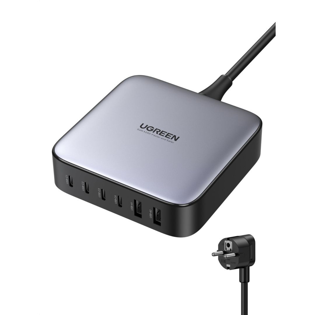 UGREEN Desktop Fast Charger 2USB-A+4USB-C 200W Grey UGREEN Desktop Fast Charger 2USB-A+4USB-C 200W Grey