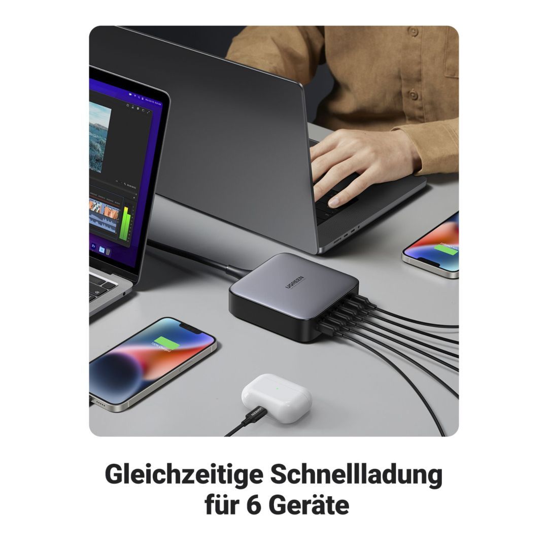 UGREEN Desktop Fast Charger 2USB-A+4USB-C 200W Grey UGREEN Desktop Fast Charger 2USB-A+4USB-C 200W Grey