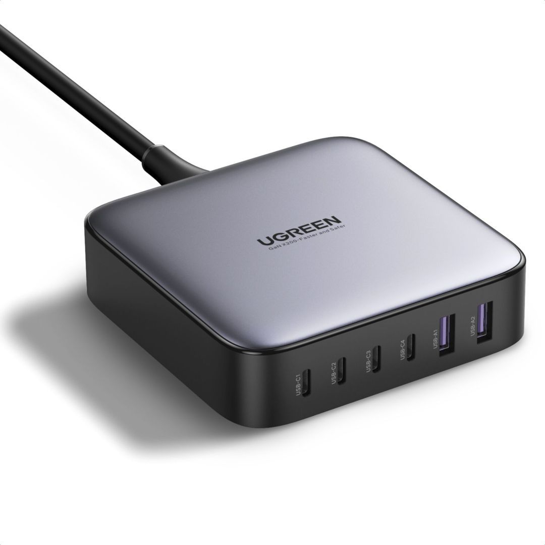 UGREEN Desktop Fast Charger 2USB-A+4USB-C 200W Grey UGREEN Desktop Fast Charger 2USB-A+4USB-C 200W Grey