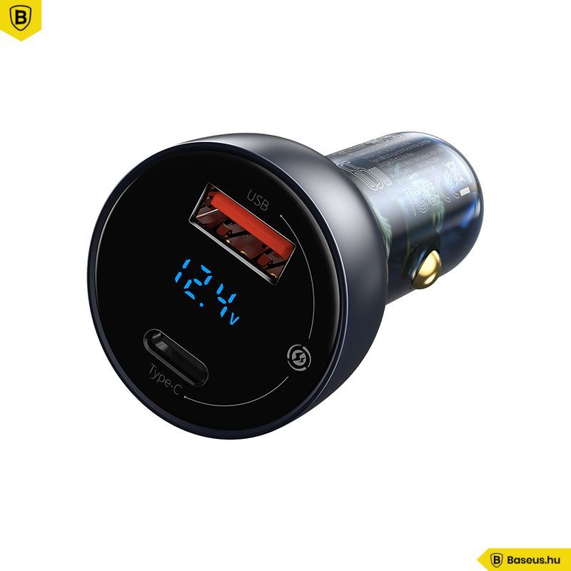 Baseus Particular Dual Quick Car Charger Grey Baseus Particular Dual Quick Car Charger Grey