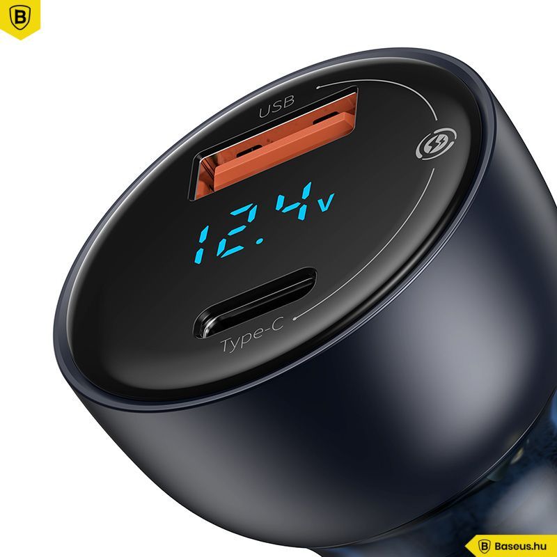 Baseus Particular Dual Quick Car Charger Grey Baseus Particular Dual Quick Car Charger Grey