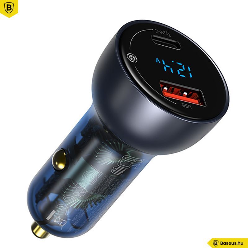 Baseus Particular Dual Quick Car Charger Grey Baseus Particular Dual Quick Car Charger Grey